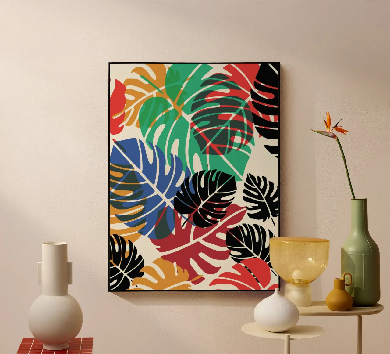 Monstera multicolore plexiglass da Little Dean