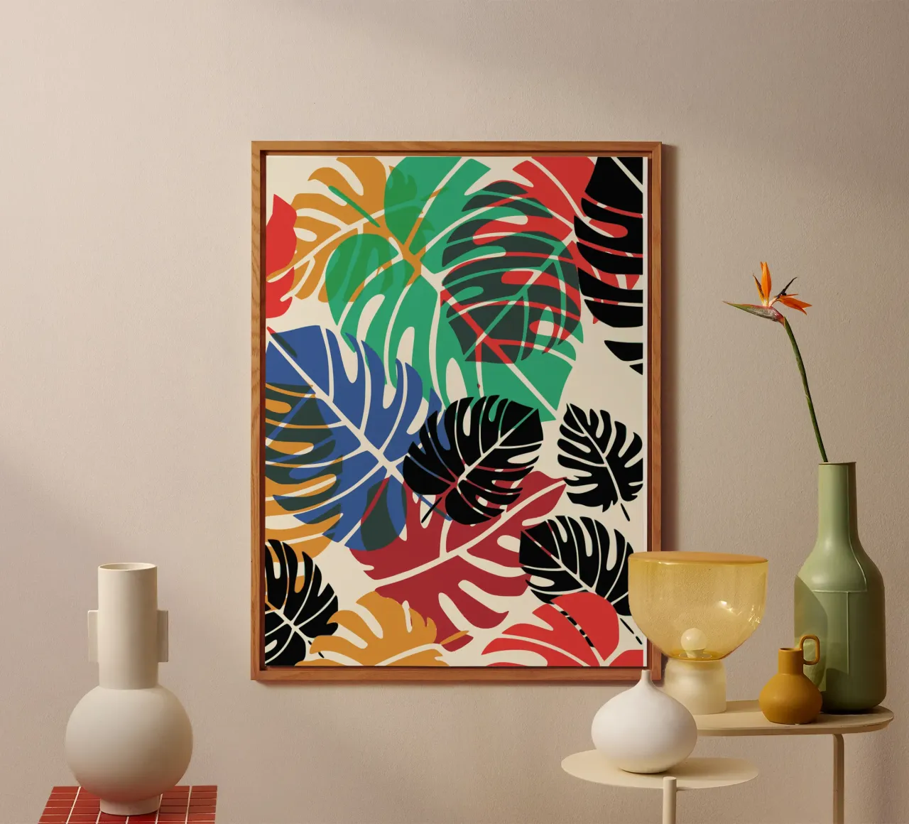 Monstera multicolore pannello forex da Little Dean