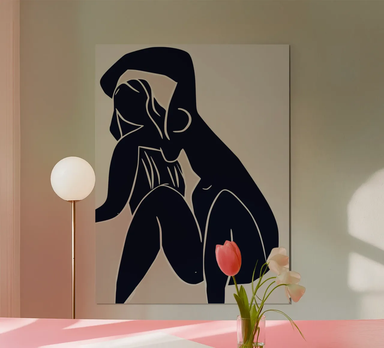 Bathing black poster by Little Dean