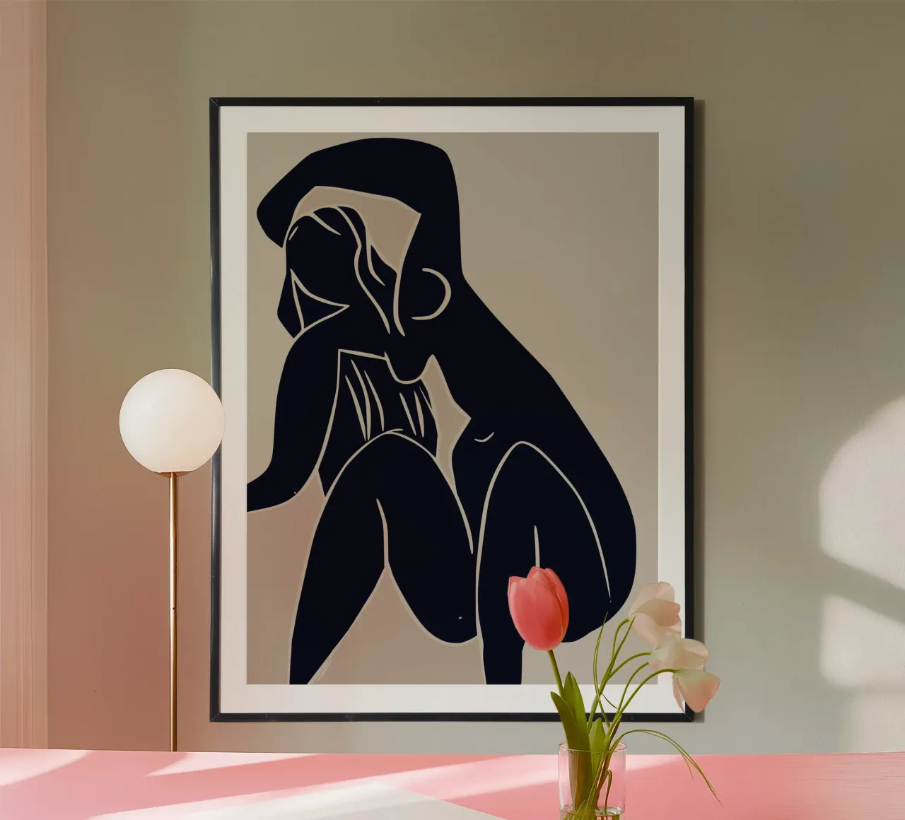 Bathing black poster by Little Dean