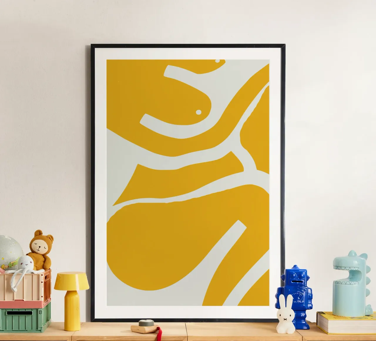 Figurativo in giallo 09 carta hahnemühle da Little Dean