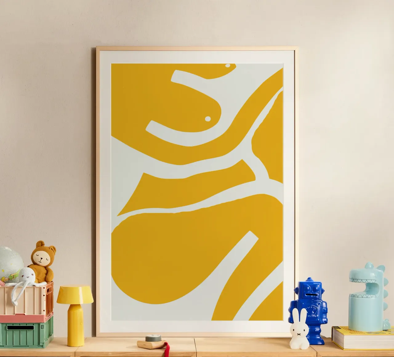 Figurativo in giallo 09 carta hahnemühle da Little Dean