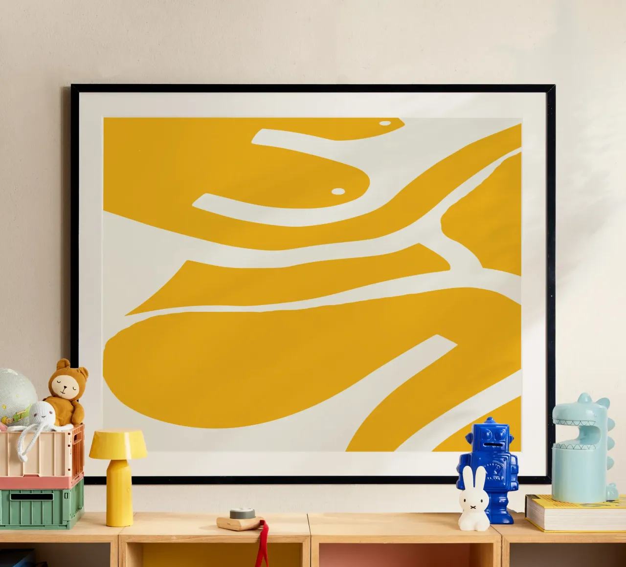 Figurativo in giallo 09 carta hahnemühle da Little Dean