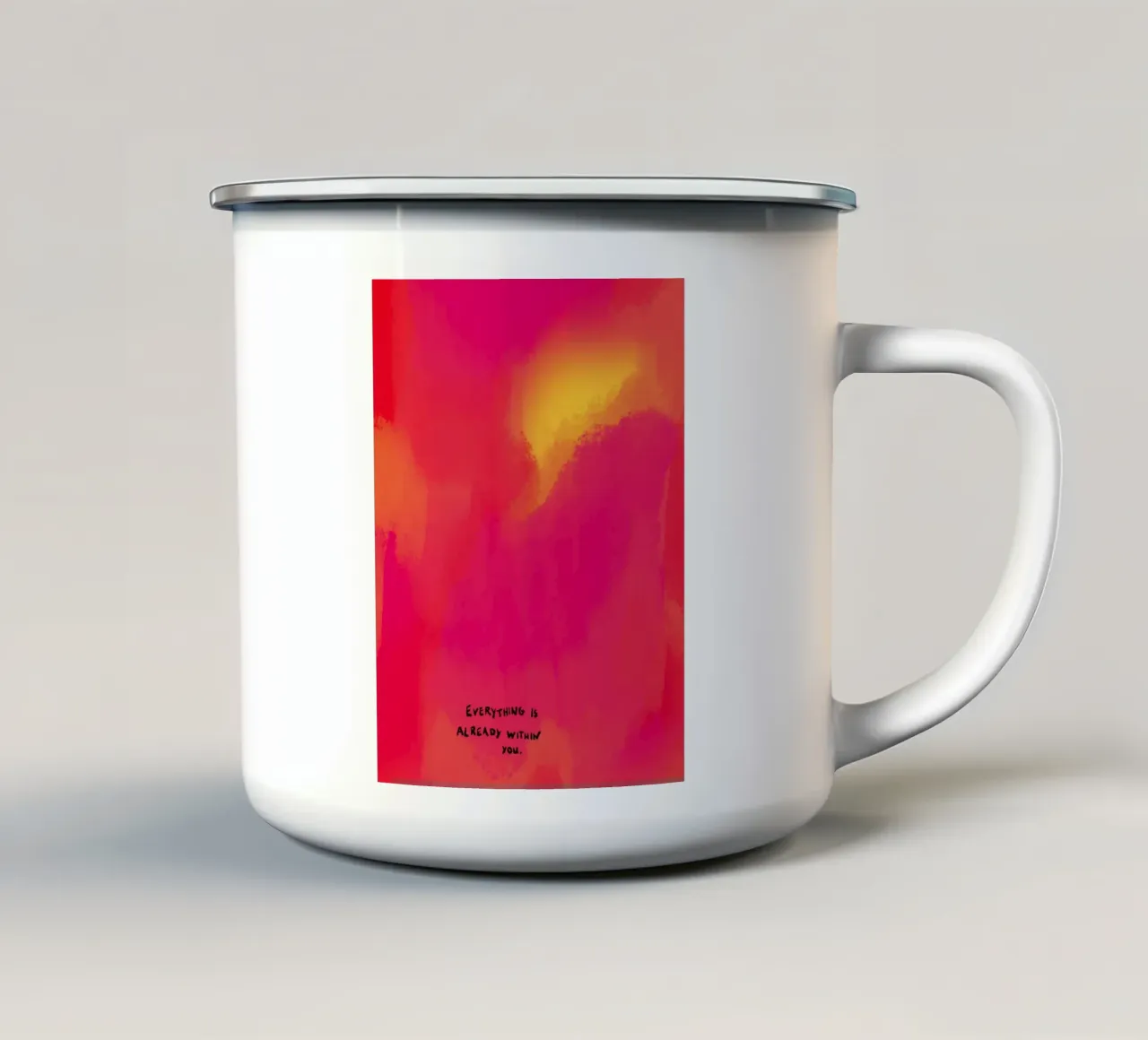 Pittura astratta - dentro di voi tazza in smalto da Illustration Raissa Oltmanns
