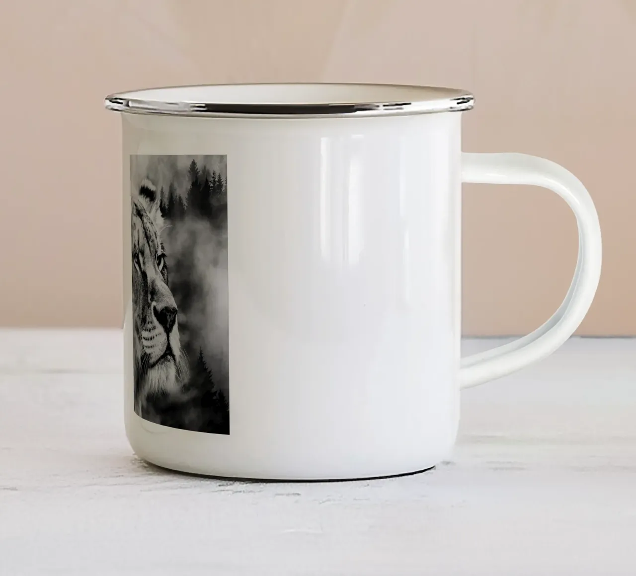 Lion Forest tazza in smalto da Mateo