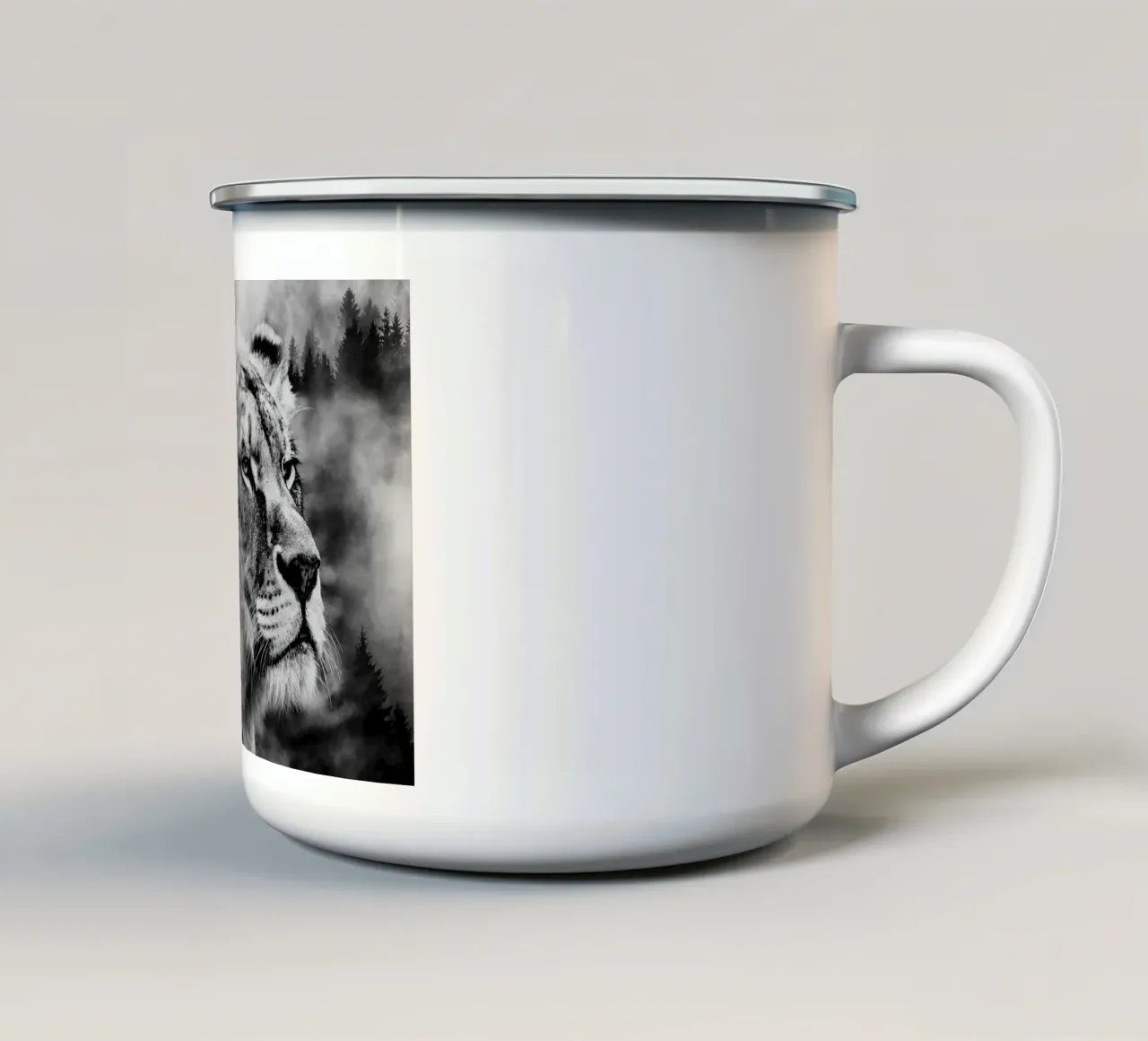 Lion Forest tazza in smalto da Mateo