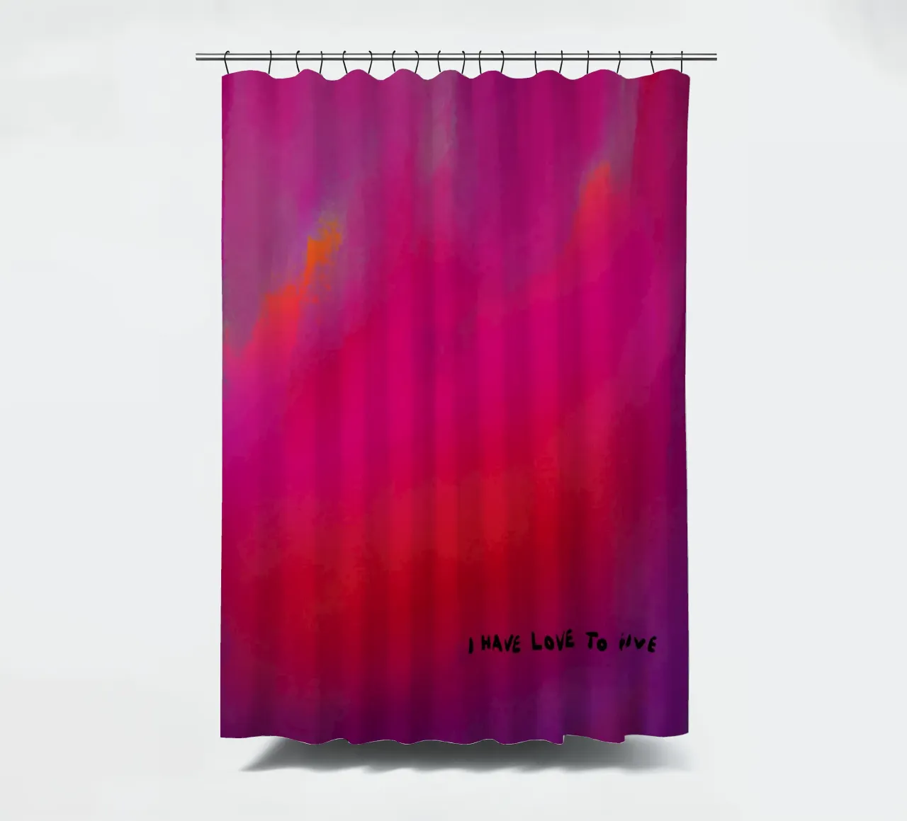 Abstrakte Malerei - Ich habe Liebe zu geben Duschvorhang von Illustration Raissa Oltmanns