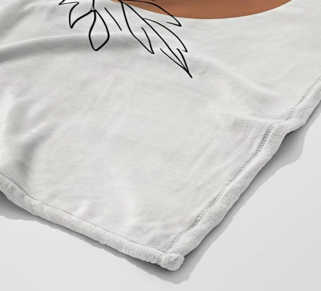 Line art minimalista di un singolo fiore di anemone coperta in pile da Bloom And Brush