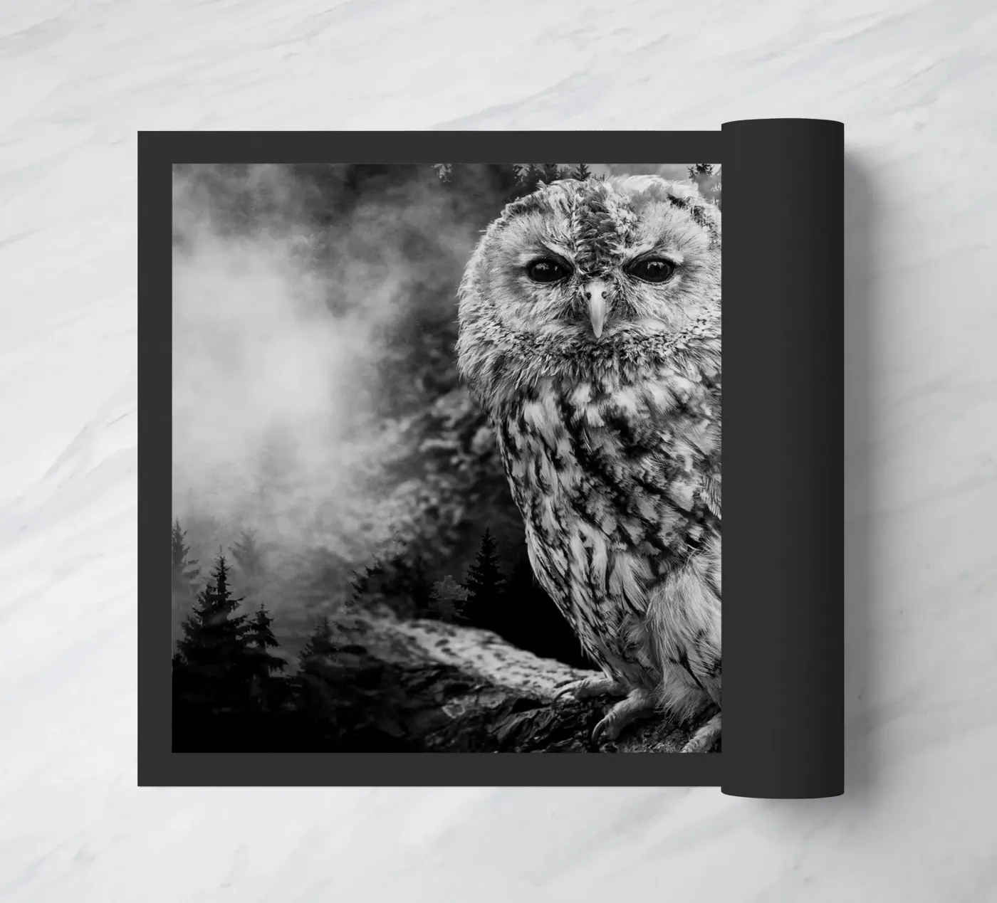 Owl Forest doormat by Mateo