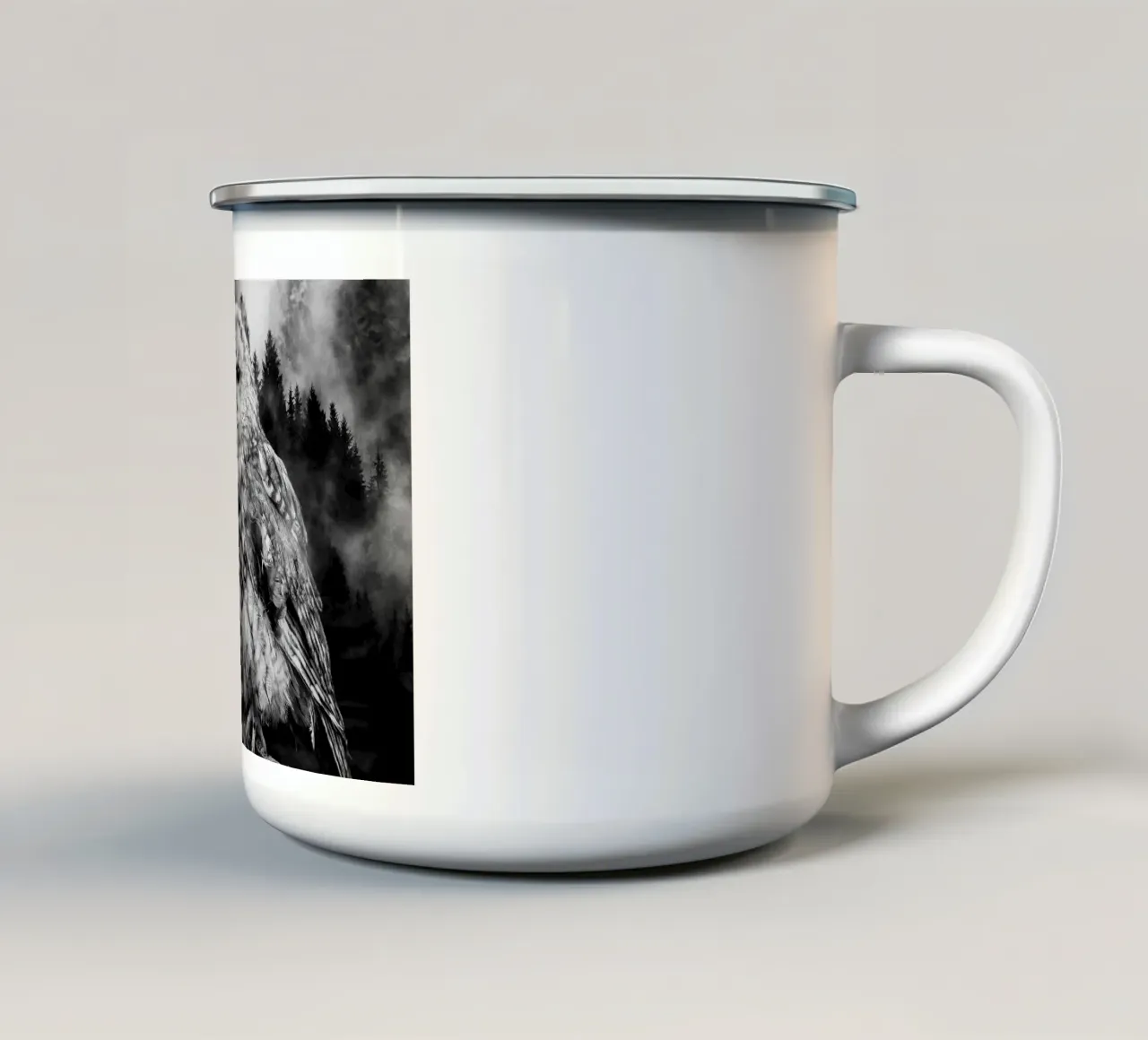 Owl Forest tazza in smalto da Mateo