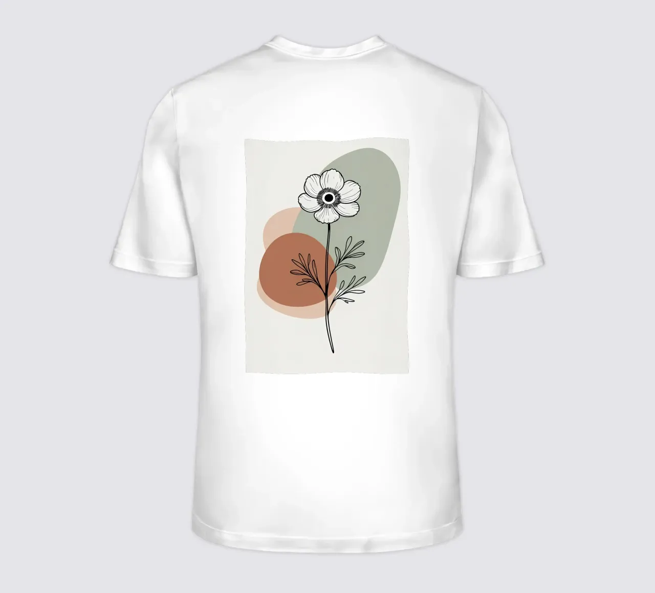 Line art minimalista di un singolo fiore di anemone t-shirt da Bloom And Brush