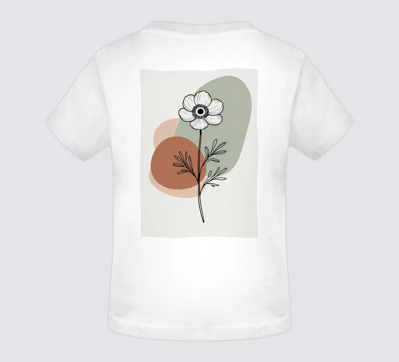 Line art minimalista di un singolo fiore di anemone maglietta neonato da Bloom And Brush