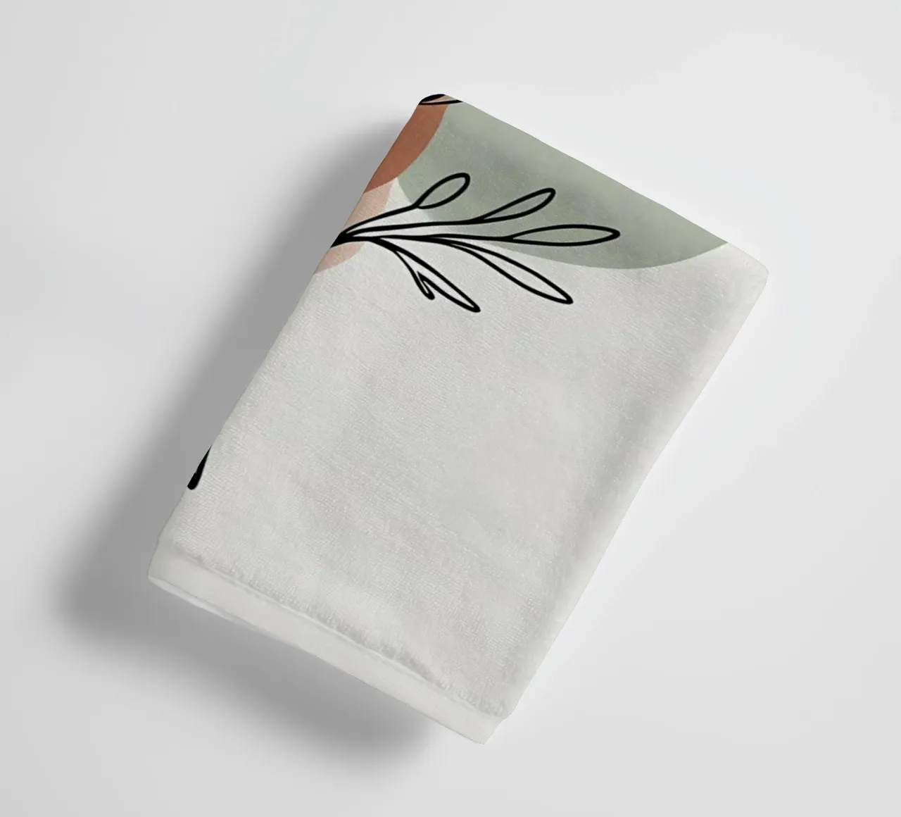 Dessin au trait minimaliste d'une simple fleur d'anémone serviette de bain de Bloom And Brush