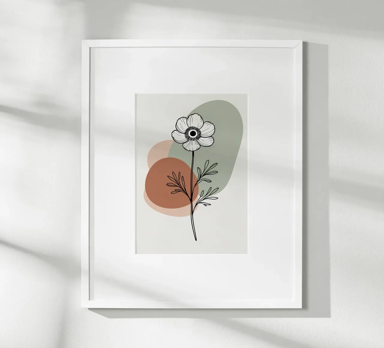 Dessin au trait minimaliste d'une simple fleur d'anémone hahnemühle de Bloom And Brush