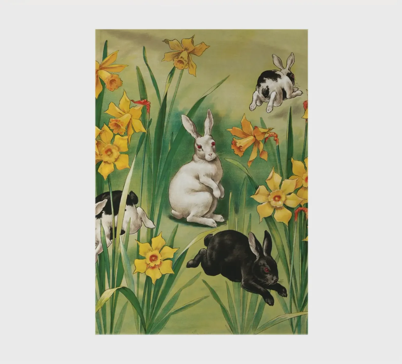 jumping rabbits notebook by vintageshop
