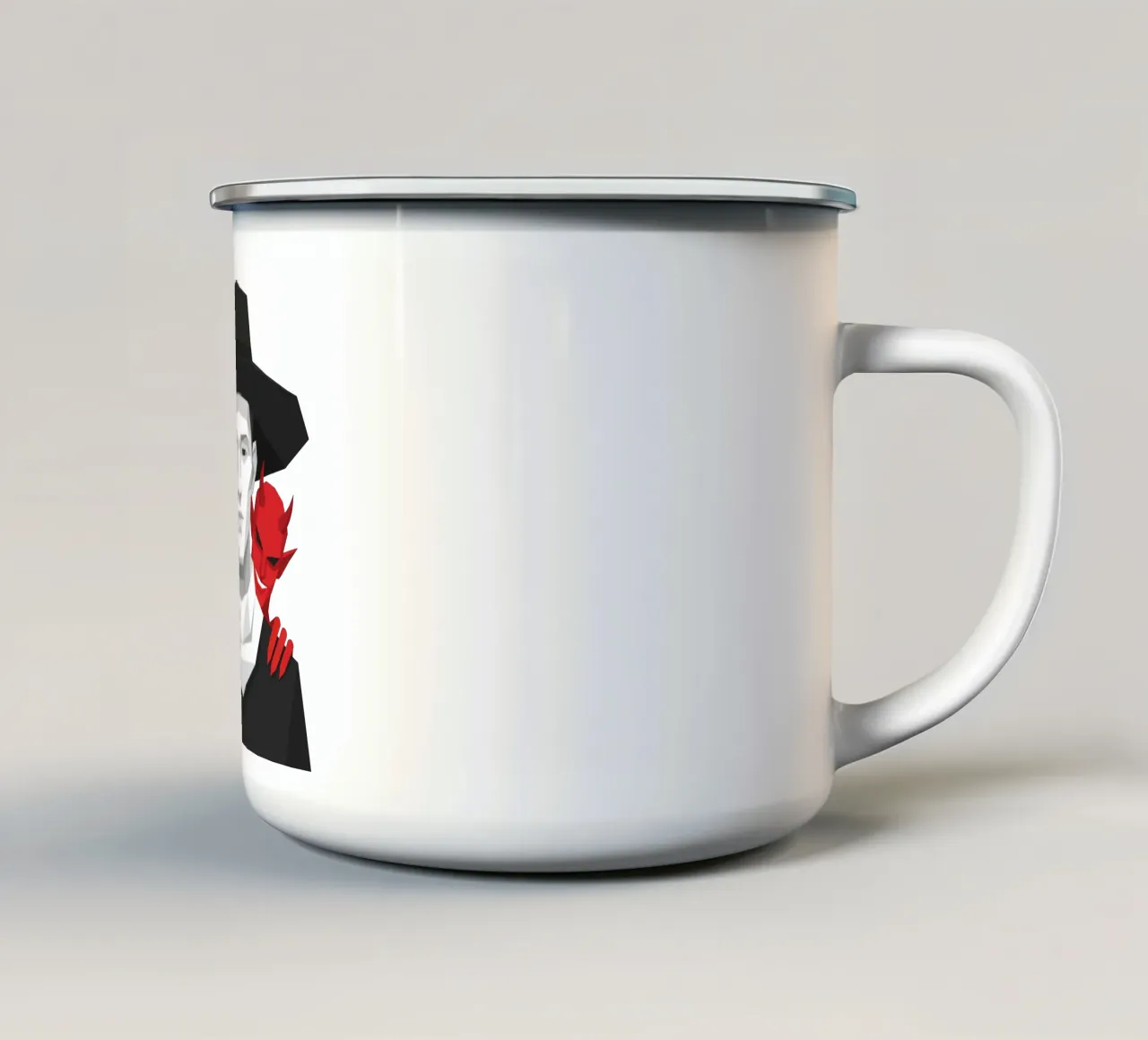 Il Discepolo del Diavolo Lowpoly tazza in smalto da Low Profile