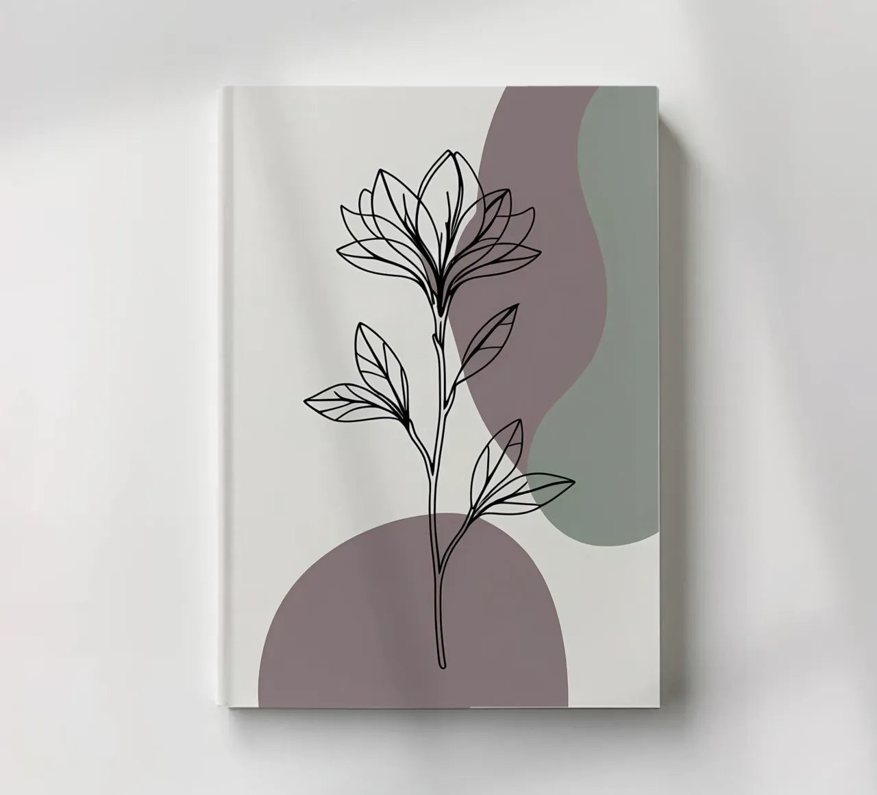 Dessin au trait minimaliste d'une seule fleur d'azalée carnet de notes de Bloom And Brush