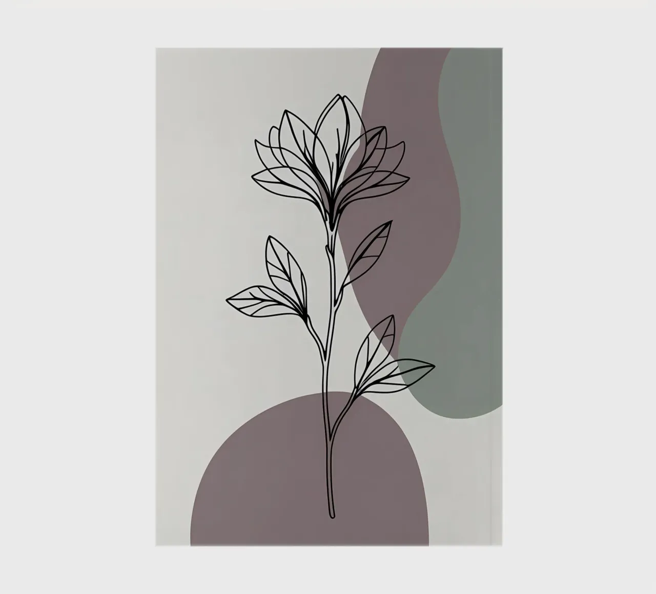 Dessin au trait minimaliste d'une seule fleur d'azalée carnet de notes de Bloom And Brush