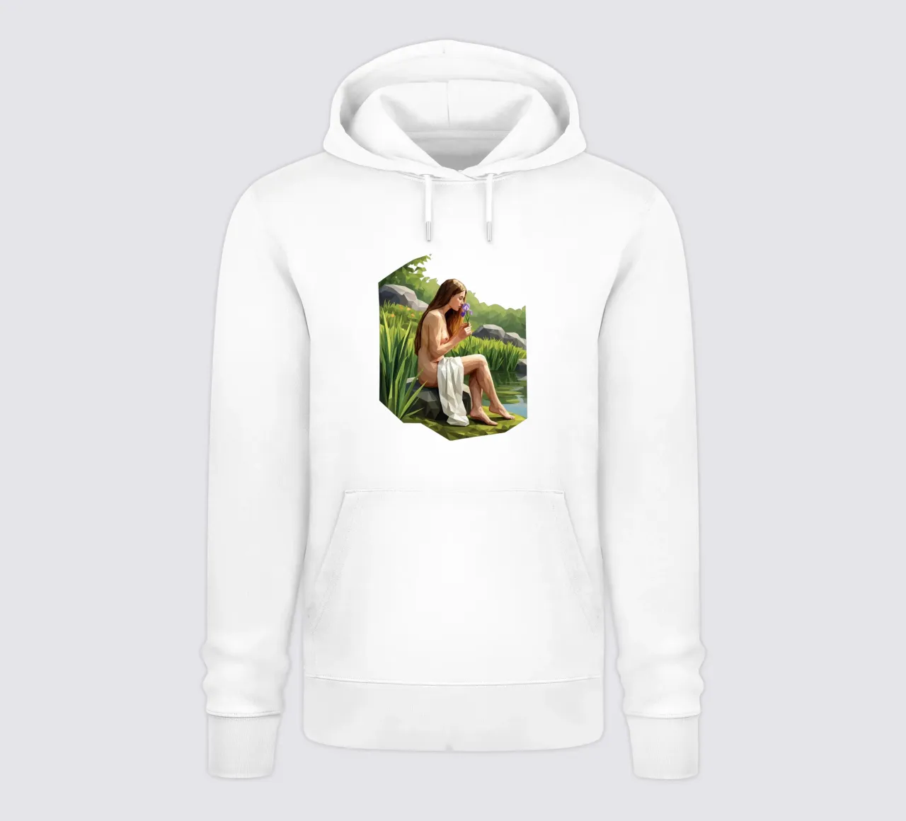 L'iris profumata Lowpoly felpa con cappuccio da Low Profile