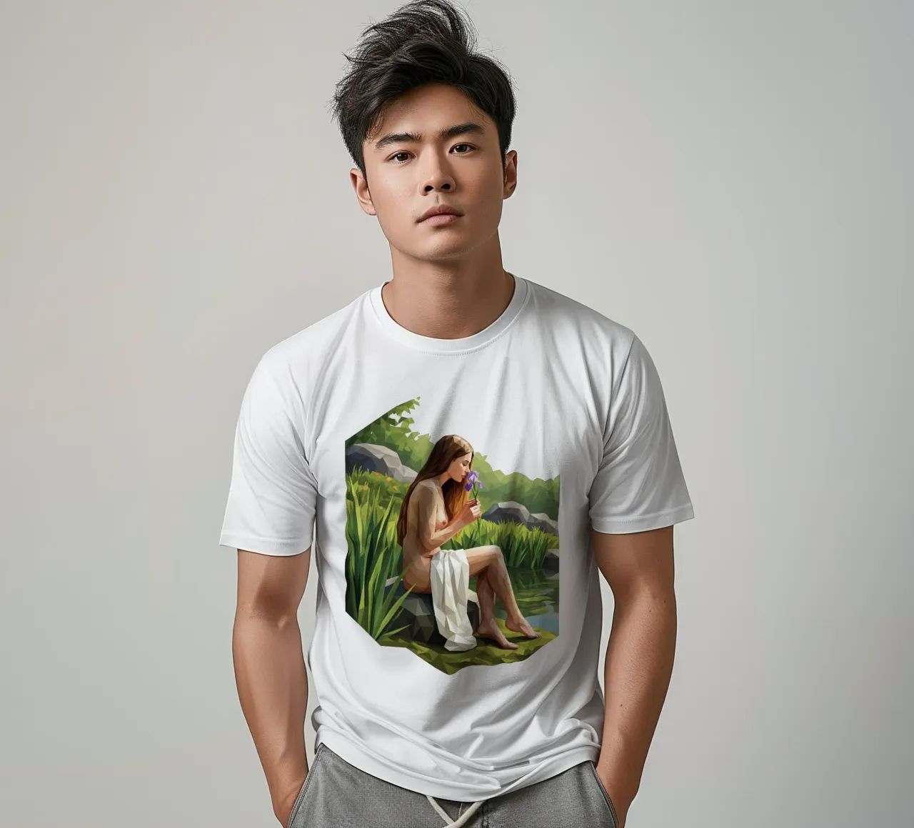 L'iris profumata Lowpoly t-shirt da Low Profile