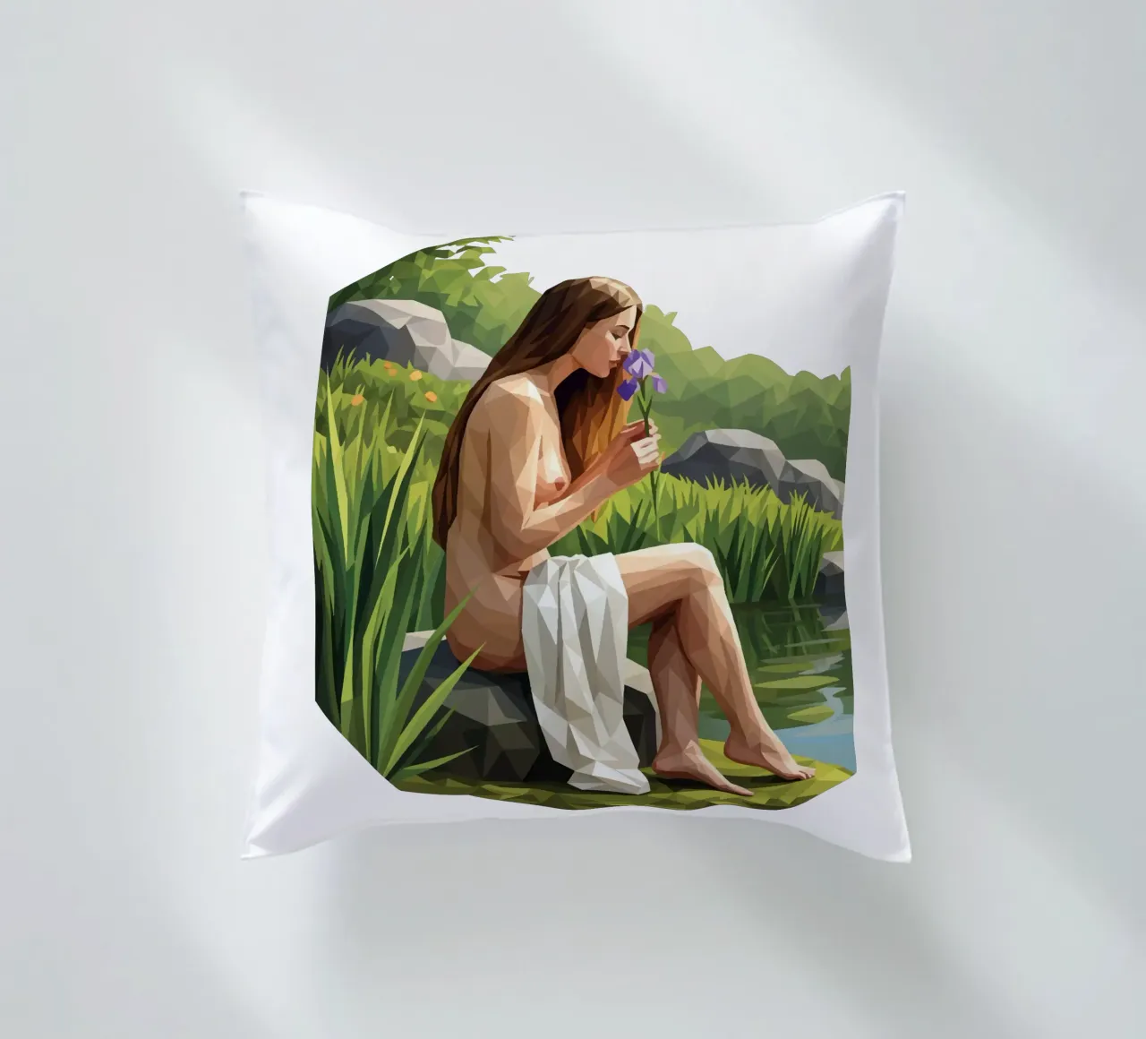 L'iris profumata Lowpoly cuscino da Low Profile