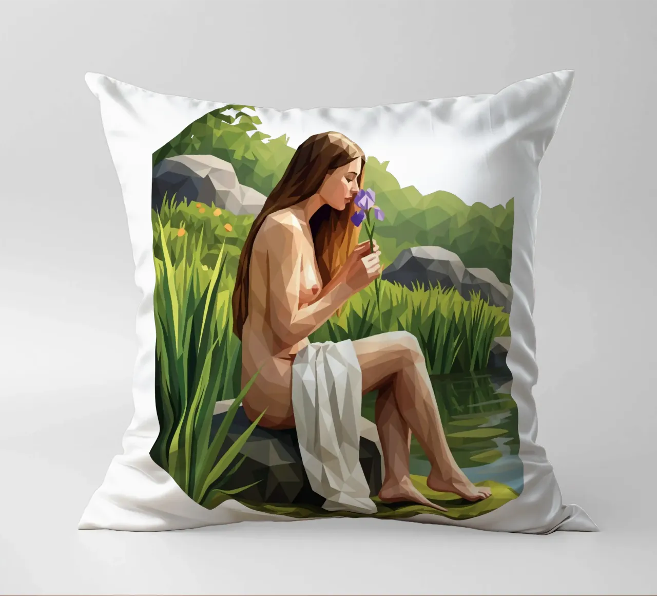 L'iris profumata Lowpoly cuscino da Low Profile