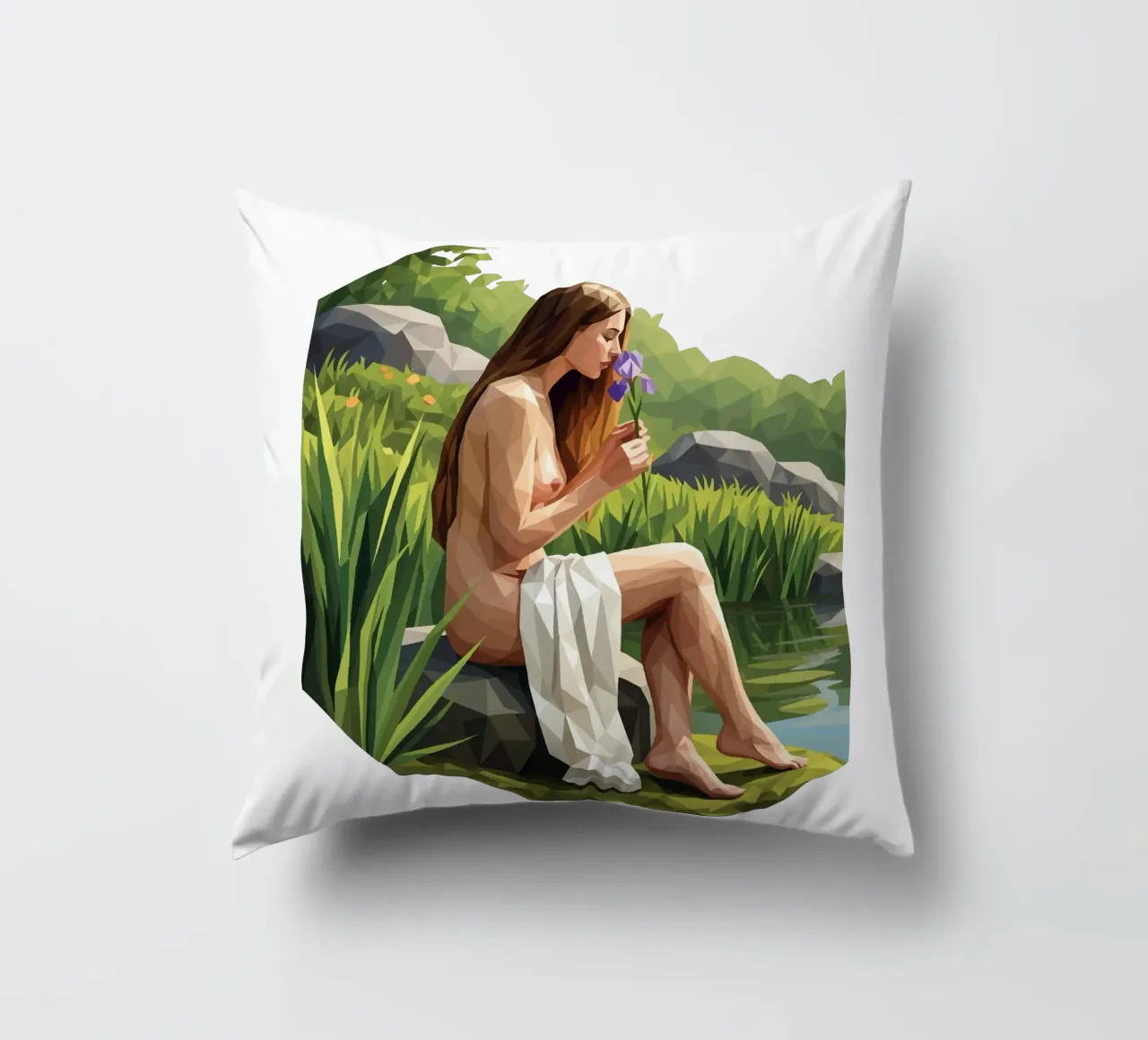 L'iris profumata Lowpoly cuscino da Low Profile