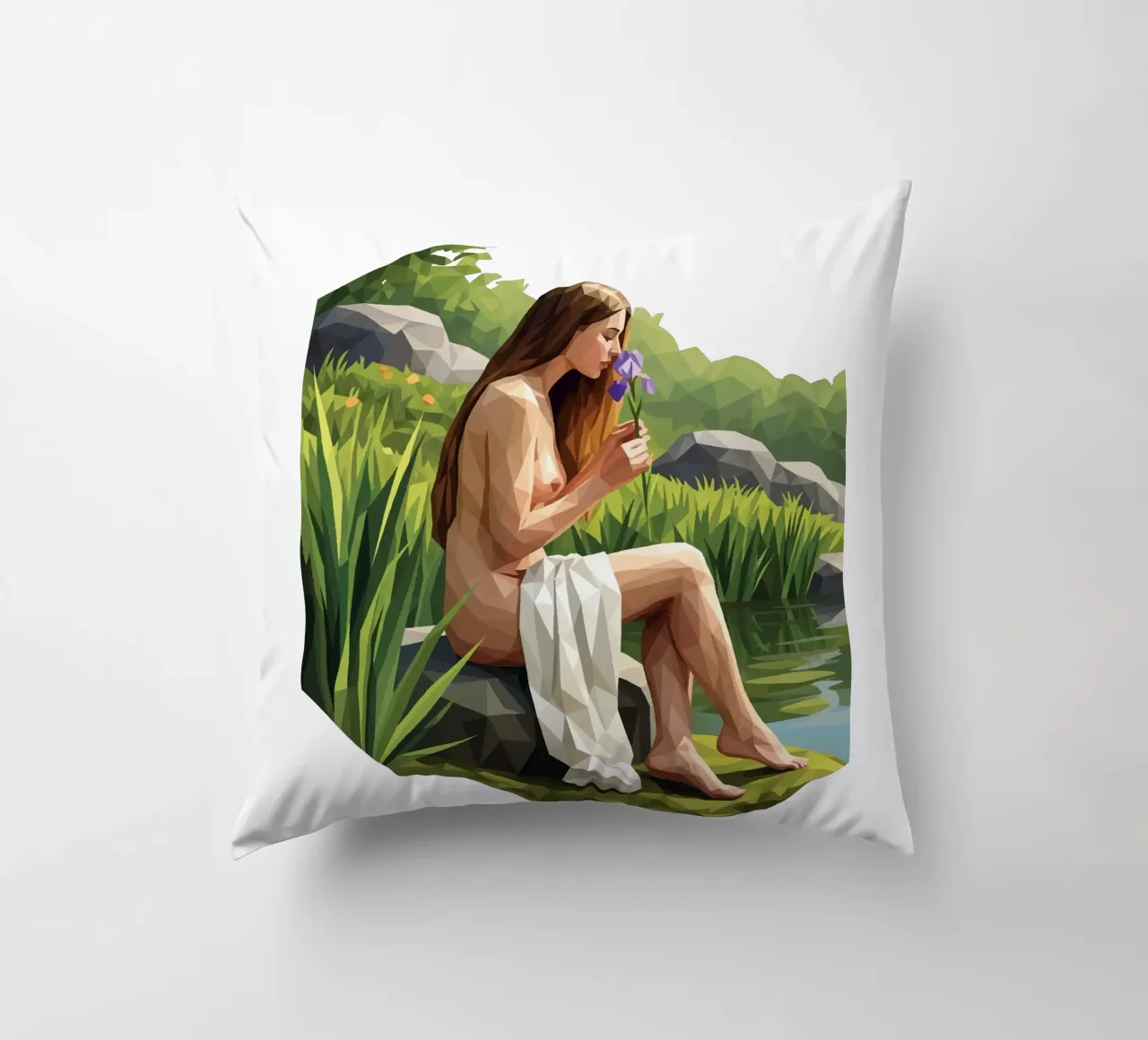 L'iris profumata Lowpoly cuscino da Low Profile