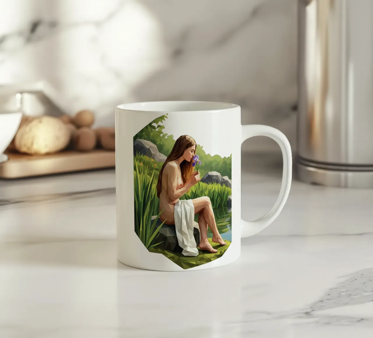 L'iris profumata Lowpoly tazza in ceramica da Low Profile