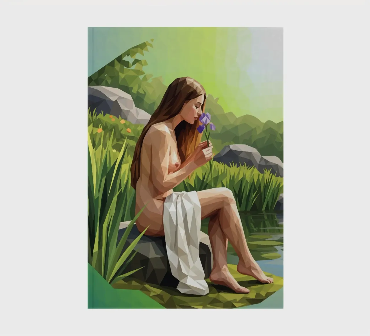 The Fragrant Iris Lowpoly notebook by Low Profile