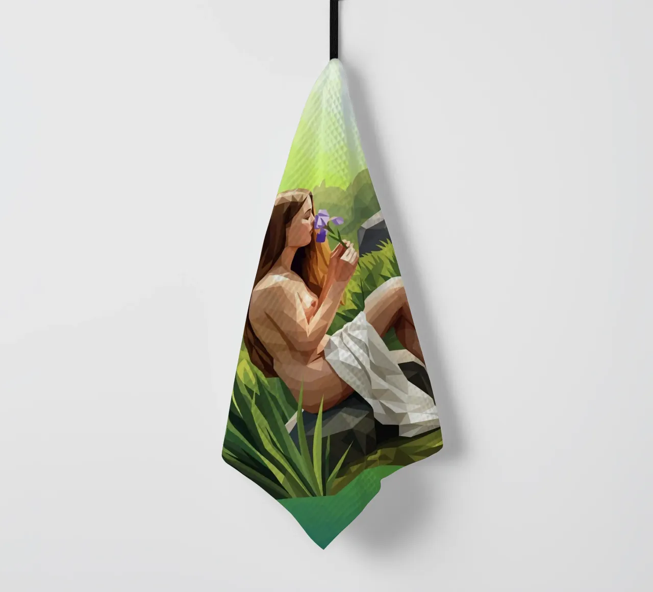 L'iris profumata Lowpoly canovaccio da cucina da Low Profile