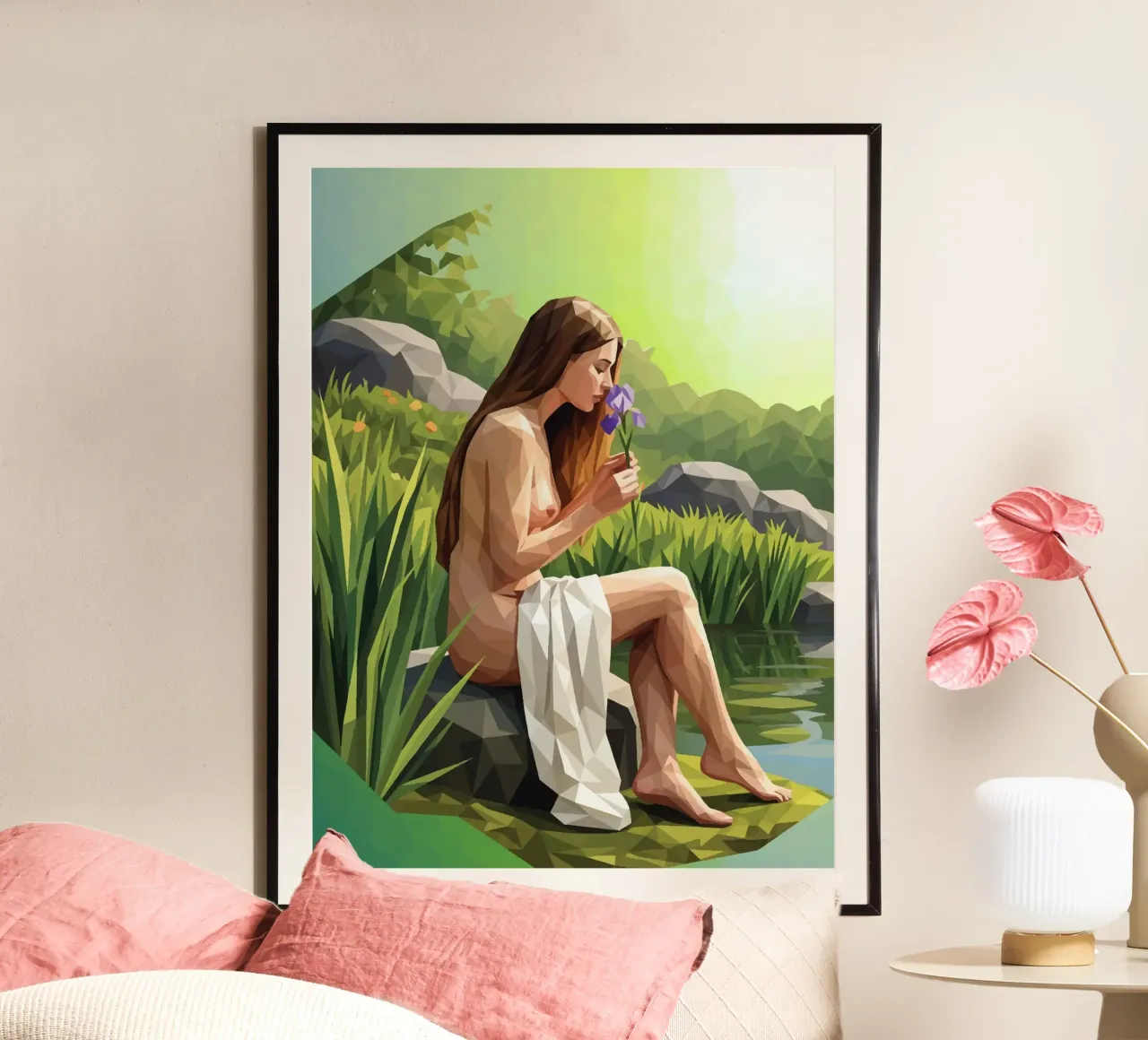 L'iris profumata Lowpoly carta hahnemühle da Low Profile