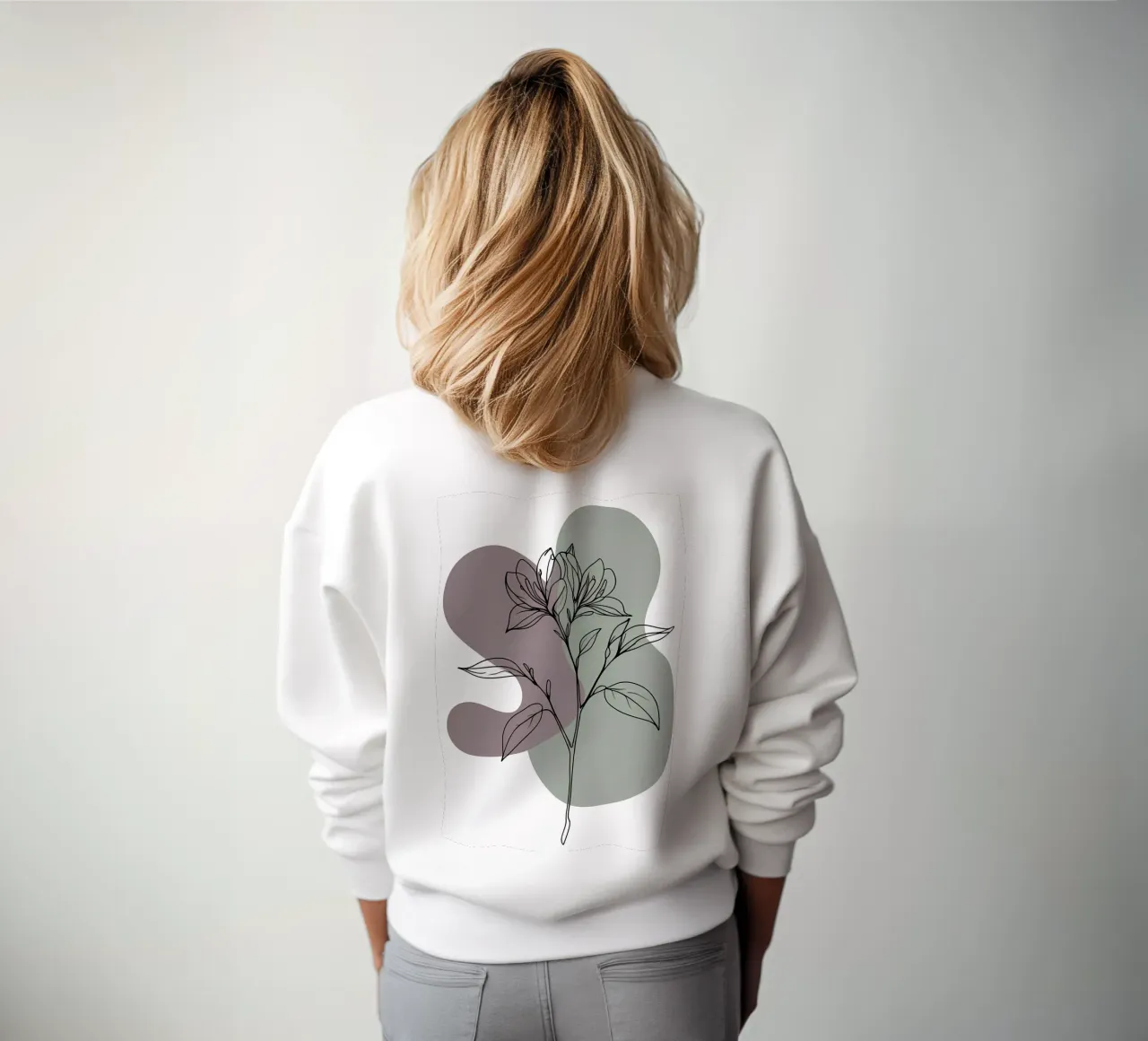 Dessin au trait minimaliste d'une seule fleur d'azalée sweat de Bloom And Brush