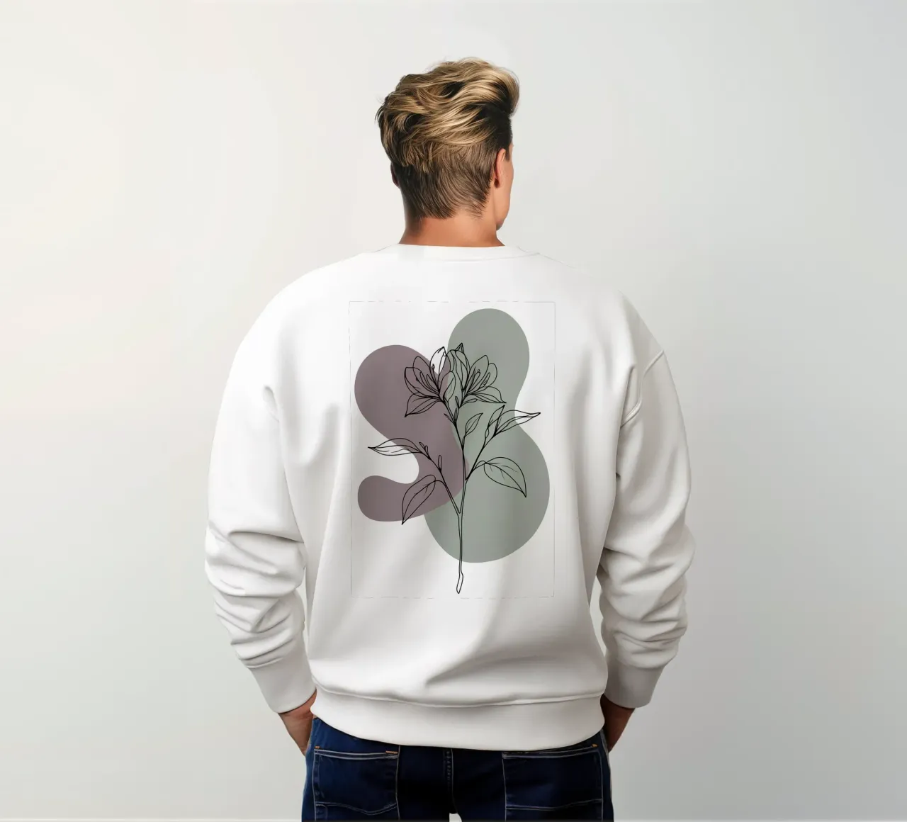 Dessin au trait minimaliste d'une seule fleur d'azalée sweat de Bloom And Brush