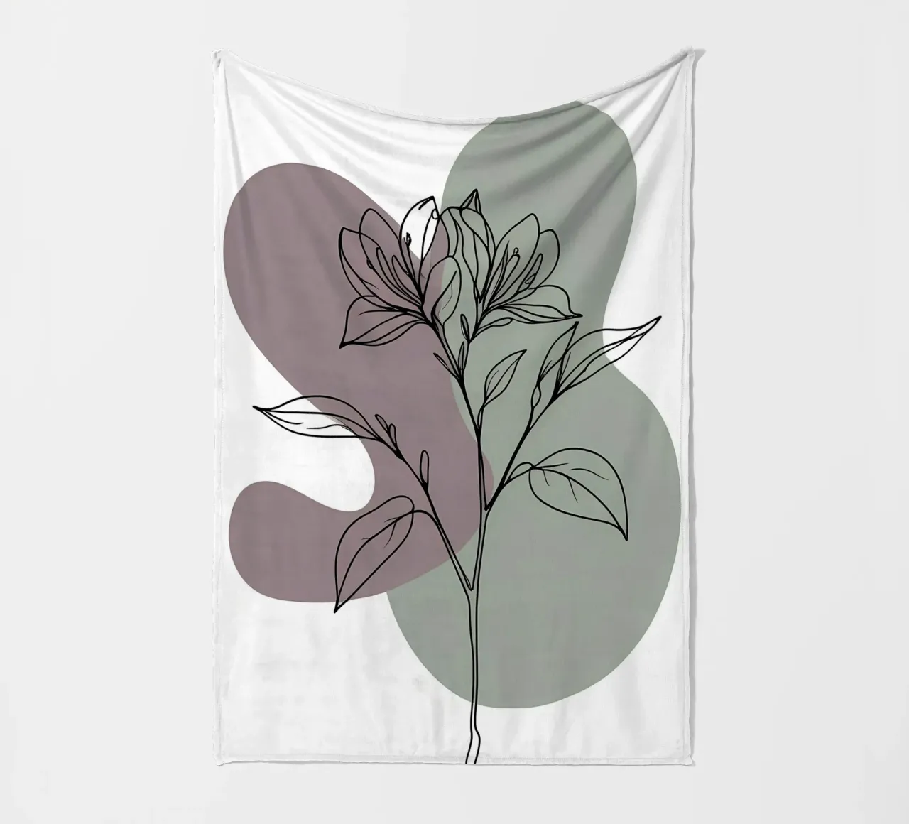 Line art minimalista di un singolo fiore di azalea coperta in pile da Bloom And Brush