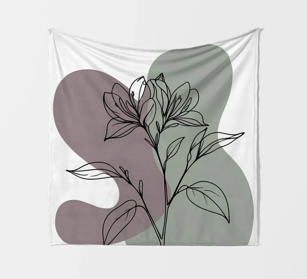 Line art minimalista di un singolo fiore di azalea coperta in pile da Bloom And Brush