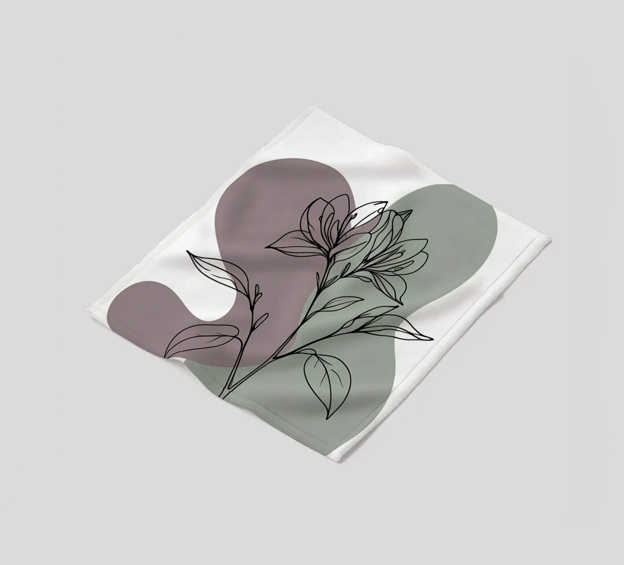 Line art minimalista di un singolo fiore di azalea coperta in pile da Bloom And Brush