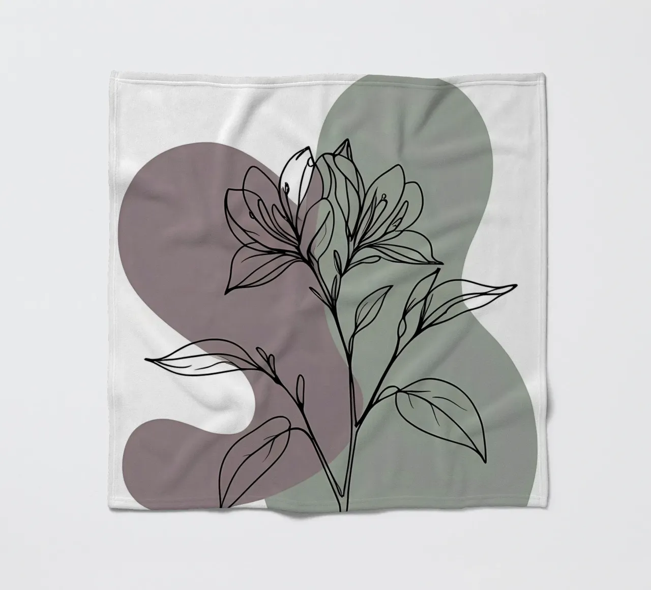 Line art minimalista di un singolo fiore di azalea coperta in pile da Bloom And Brush