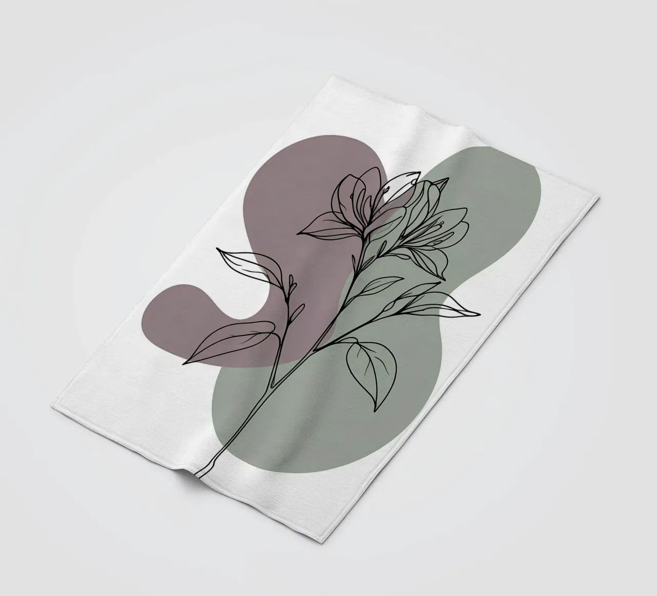 Line art minimalista di un singolo fiore di azalea coperta in pile da Bloom And Brush