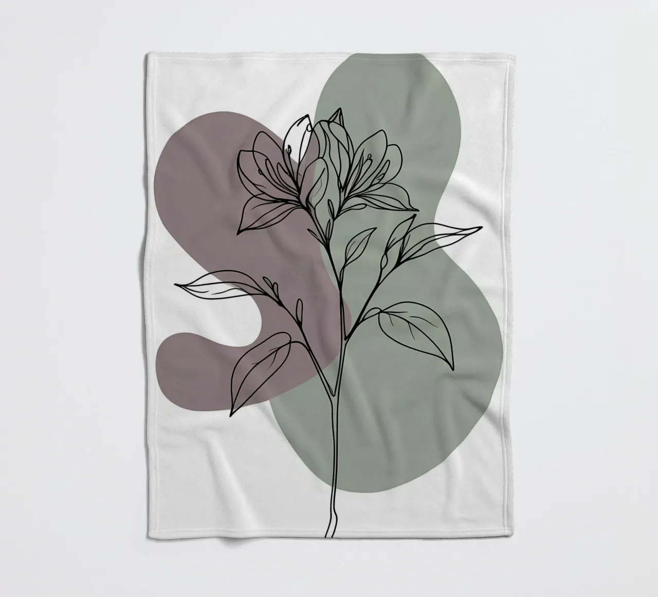 Line art minimalista di un singolo fiore di azalea coperta in pile da Bloom And Brush