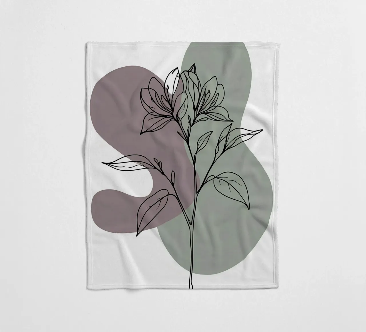 Line art minimalista di un singolo fiore di azalea coperta in pile da Bloom And Brush