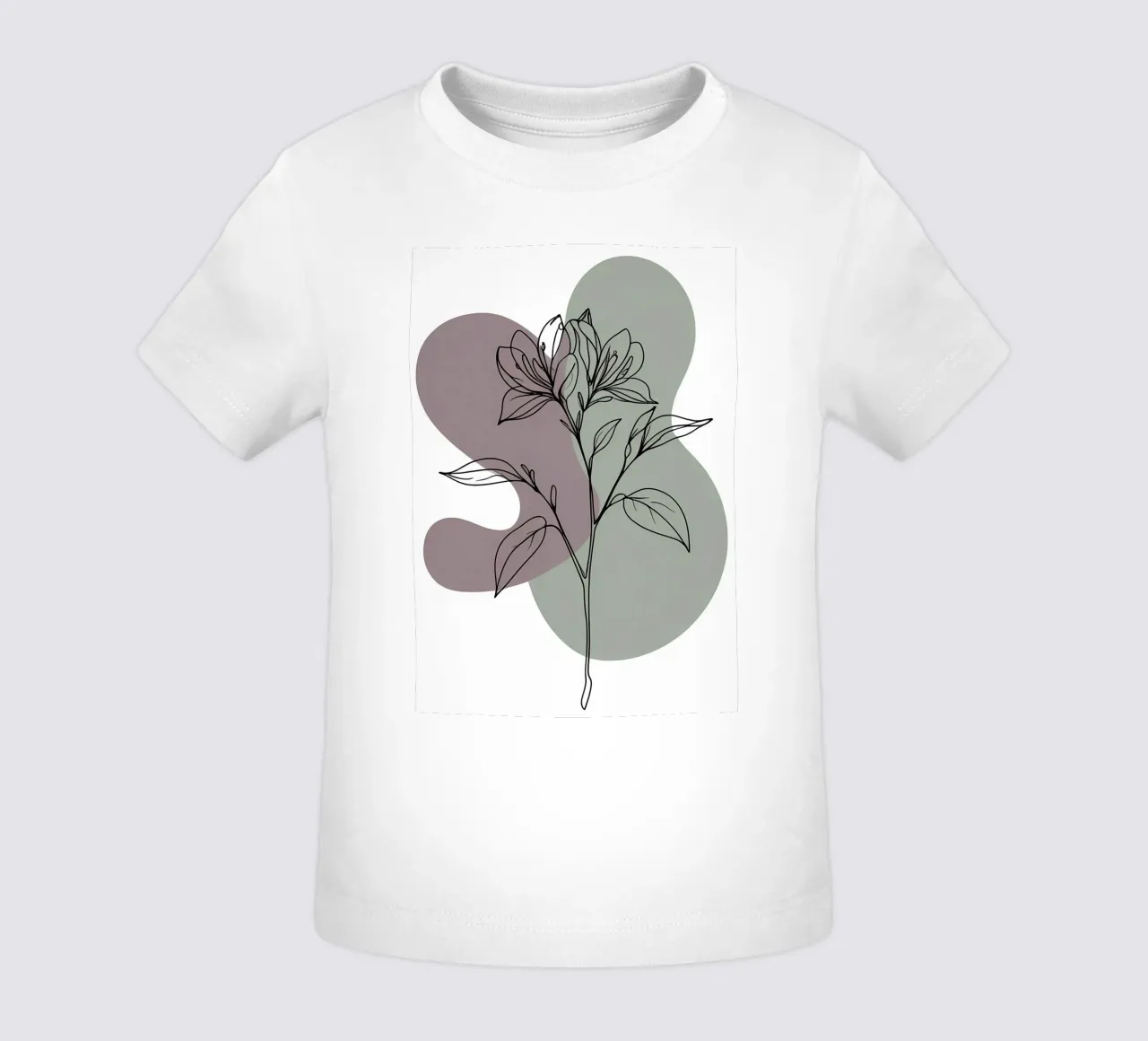 Line art minimalista di un singolo fiore di azalea maglietta neonato da Bloom And Brush