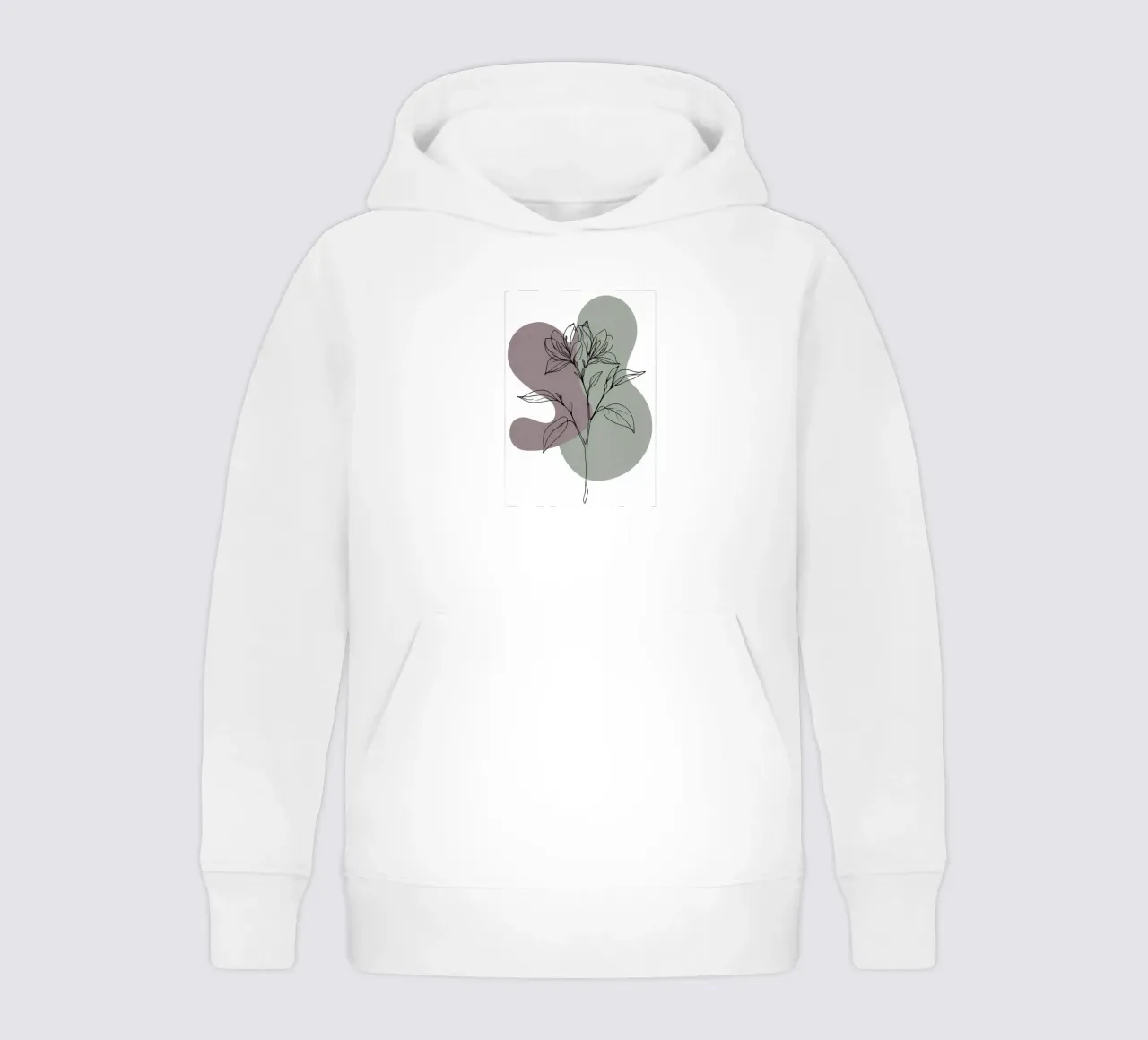Line art minimalista di un singolo fiore di azalea felpa bambino con cappuccio da Bloom And Brush