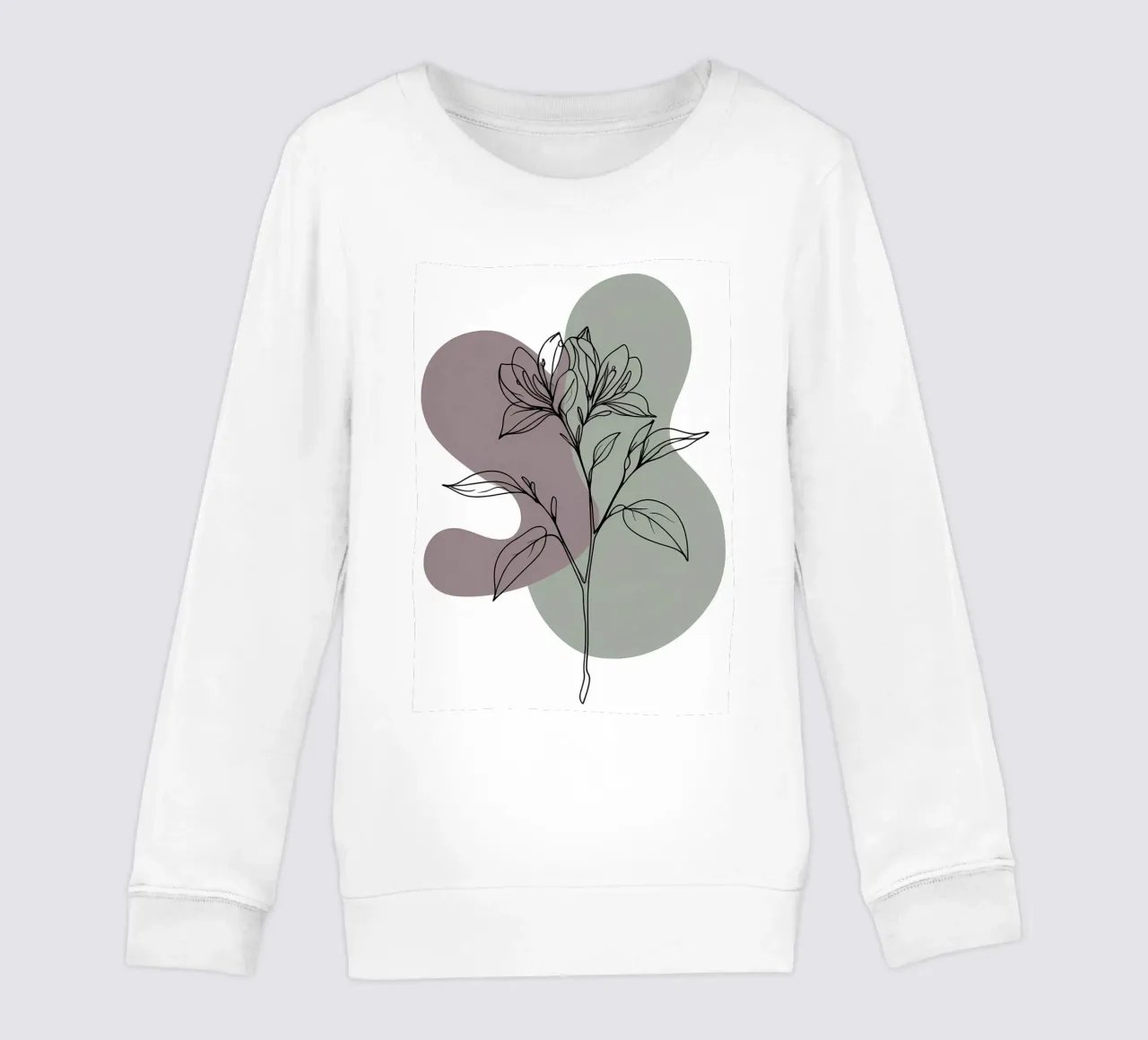 Line art minimalista di un singolo fiore di azalea felpa bambino da Bloom And Brush