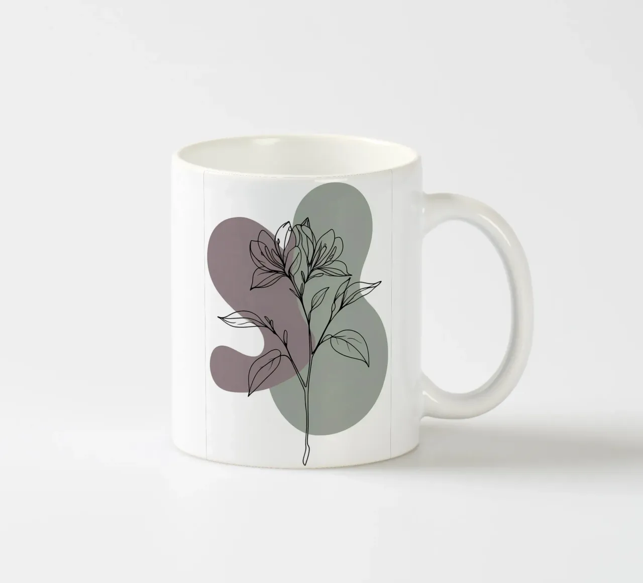 Dessin au trait minimaliste d'une seule fleur d'azalée mug en céramique de Bloom And Brush