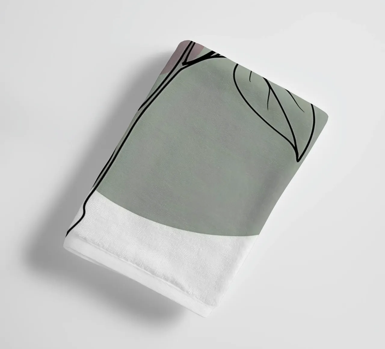 Minimalist line art of a single azalea flower towel by Bloom And Brush
