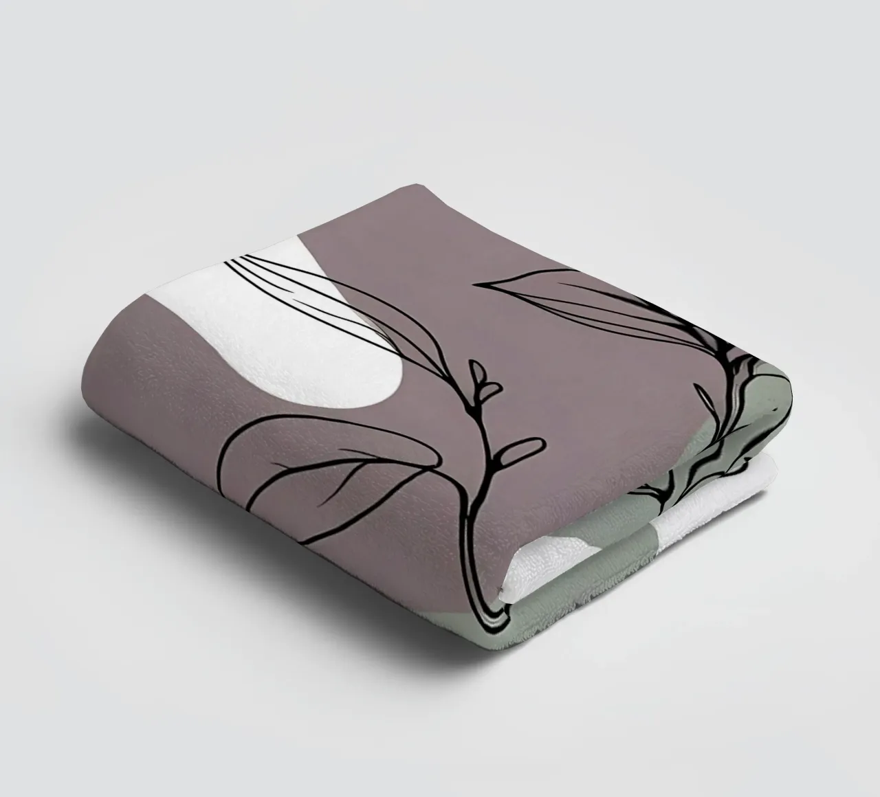 Minimalist line art of a single azalea flower towel by Bloom And Brush
