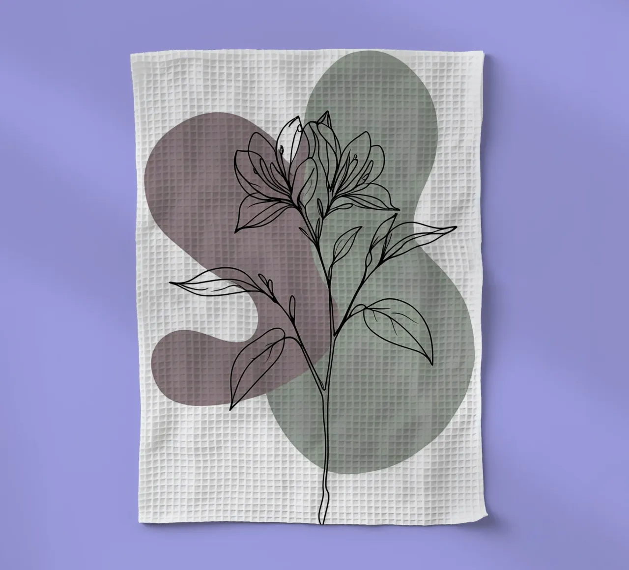 Dessin au trait minimaliste d'une seule fleur d'azalée torchon de Bloom And Brush