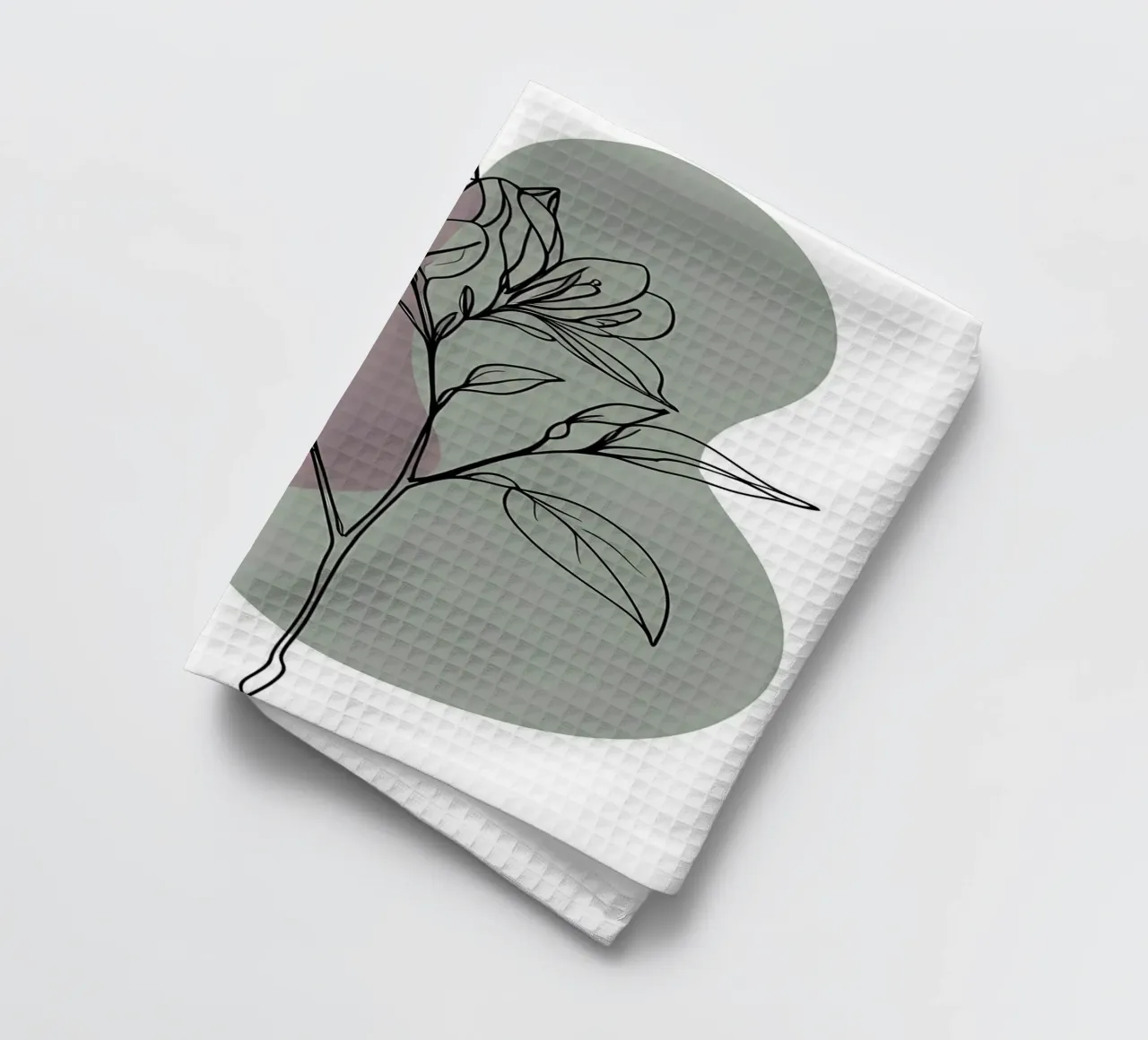 Dessin au trait minimaliste d'une seule fleur d'azalée torchon de Bloom And Brush