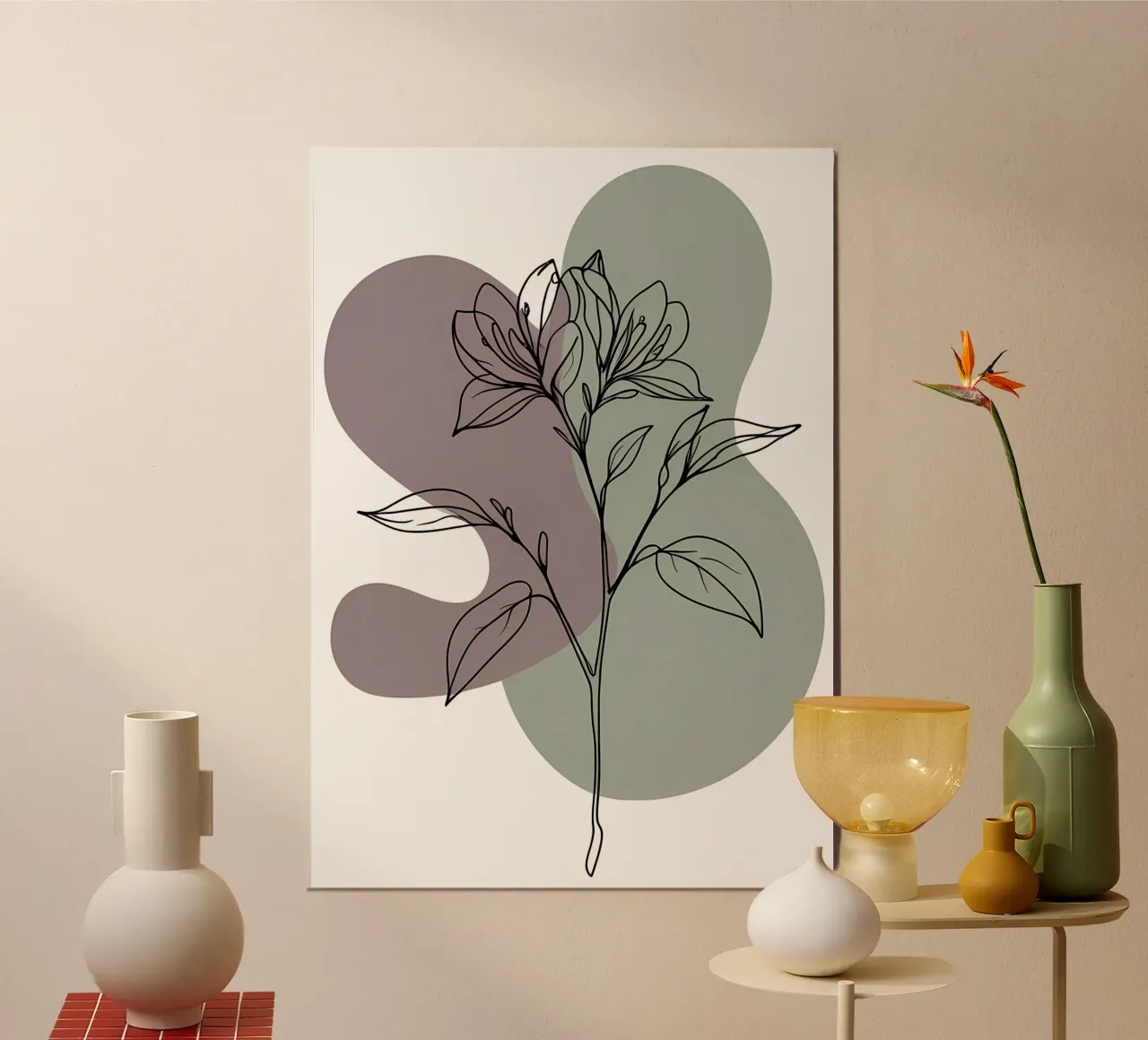Dessin au trait minimaliste d'une seule fleur d'azalée hahnemühle de Bloom And Brush